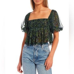 NWT Free People Penelope mesh top